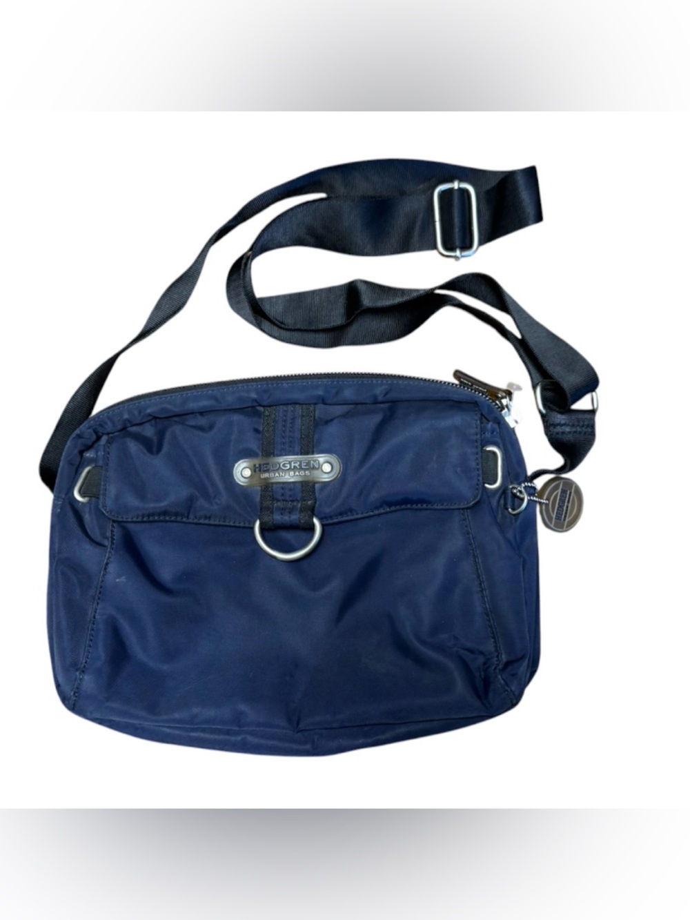 Hedgren Womens Handbag Navy RFID Protected Adjustable Strap Crossbody Bag